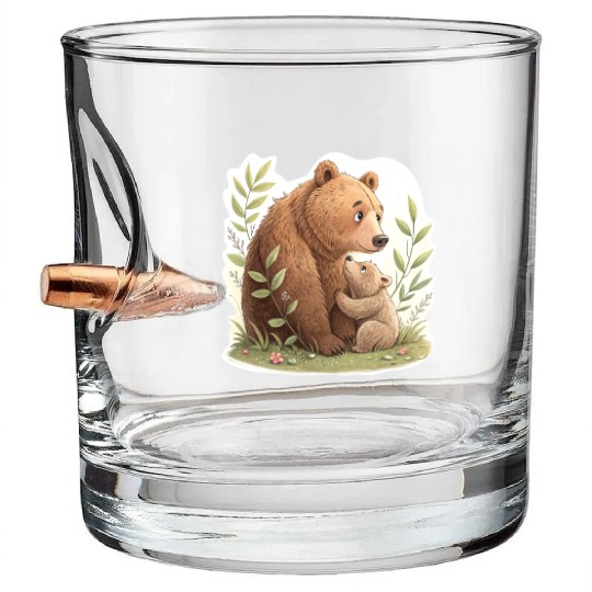 Bear Hugs & Berry Love Bullet Whiskey Glasses