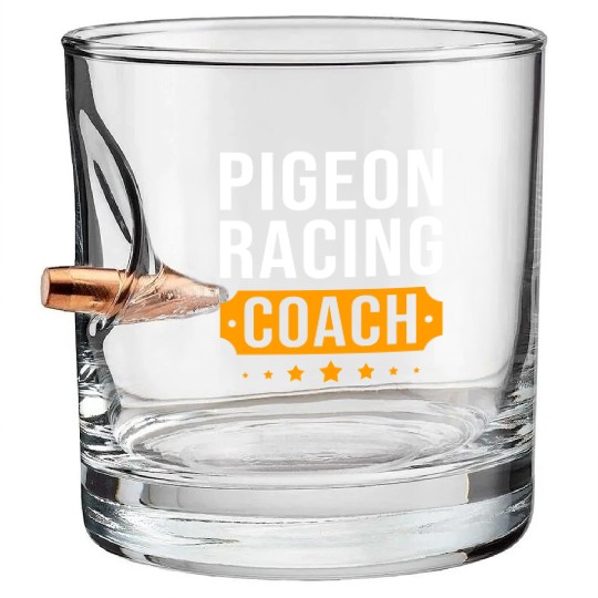 Pigeon Racing Coach Bird Lover Pigeon Race Bullet Whiskey Glasses