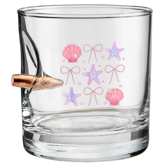Under the Sea Sparkle Bullet Whiskey Glasses