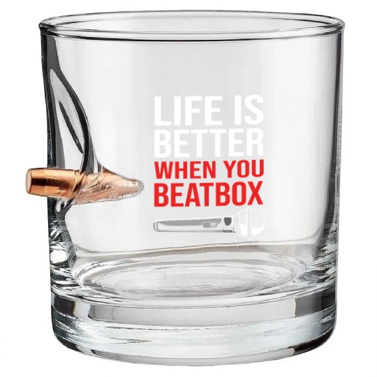 Beatbox Rap Hip Hop Music Bullet Whiskey Glasses