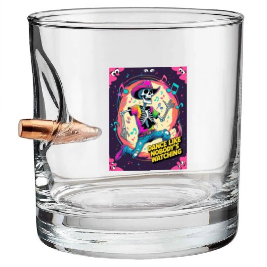 Dance Like Nobody’s Watching – Wild Skeleton Groov Bullet Whiskey Glasses