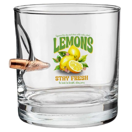 Squeeze the Day Lemon Vibes — Stay Fresh & Juicy Bullet Whiskey Glasses