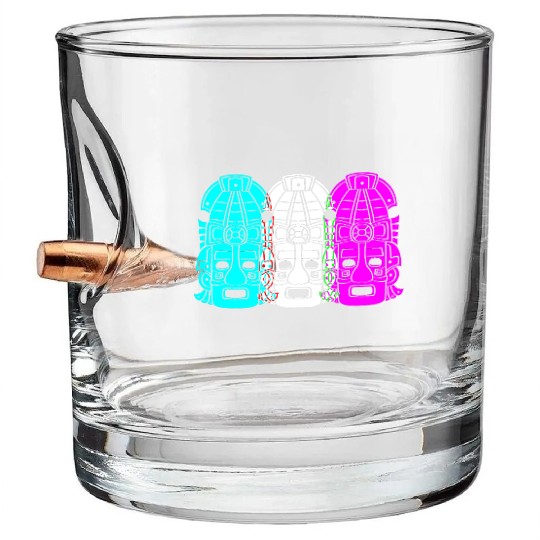Mayan And Aztec Symbol Aztec Inca Bullet Whiskey Glasses