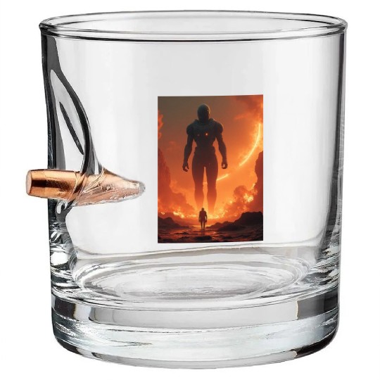 Giant Alien Overwatch Scene Bullet Whiskey Glasses