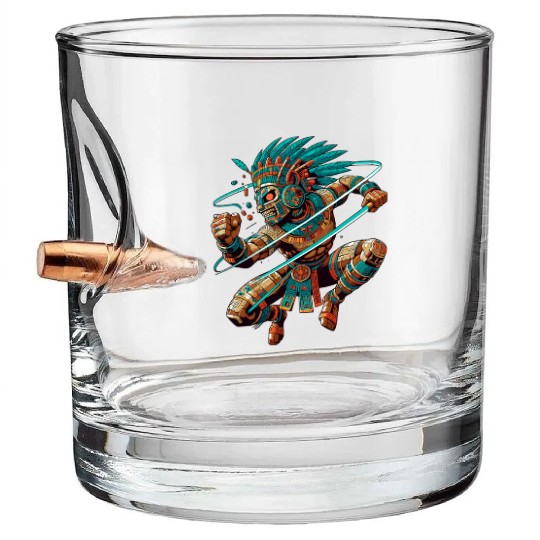 Aztec Warrior - Inca Maya Mayans Bullet Whiskey Glasses