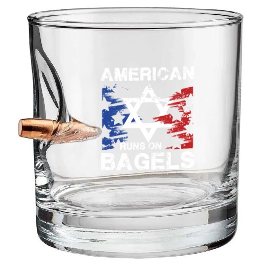 American Pride with Star and Bagel Spirit Bullet Whiskey Glasses