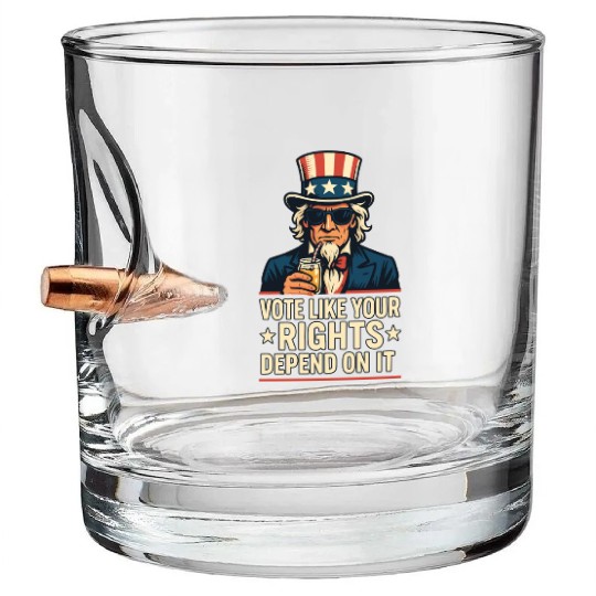 Vote Like It Matters - Democracy Defender Bullet Whiskey Glasses