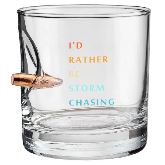 Storm Chaser Tornado Storm Chasing Bullet Whiskey Glasses