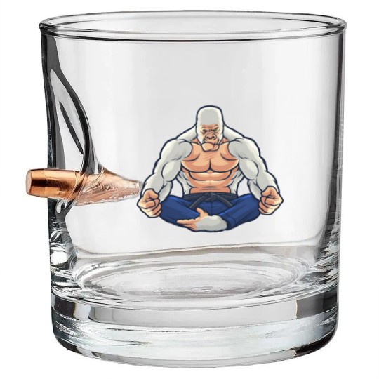 Armored Gorilla Meditation - Yoga Bullet Whiskey Glasses
