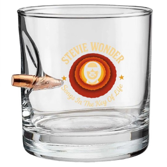 Stevie Wonder Bullet Whiskey Glasses rtro vintage Songs in the