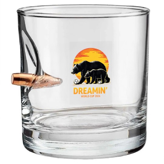 California Dreamin’ – World Cup 2026 Soccer Bear T Bullet Whiskey Glasses