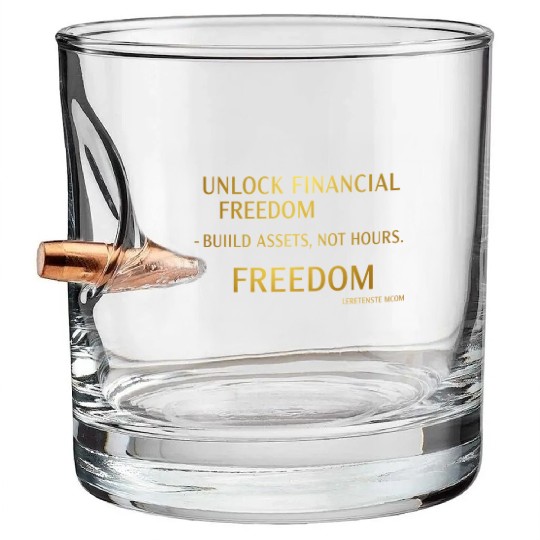 Financial Freedom Unlock Design Bullet Whiskey Glasses