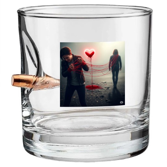 The Bleeding Heart Bullet Whiskey Glasses