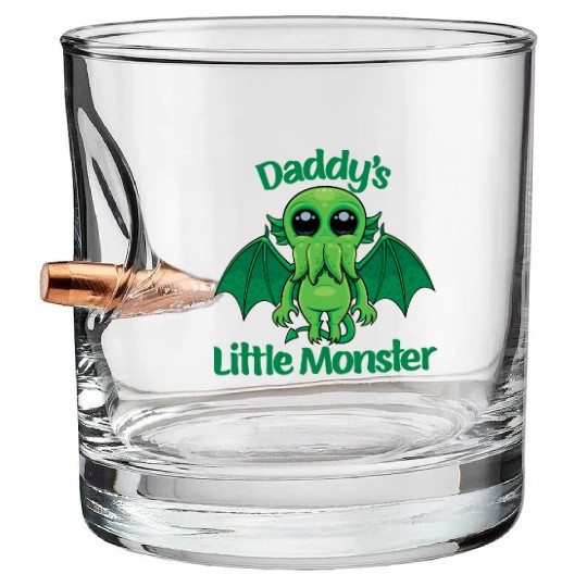 Daddy’s Little Monster Cute Baby Cthulhu Bullet Whiskey Glasses