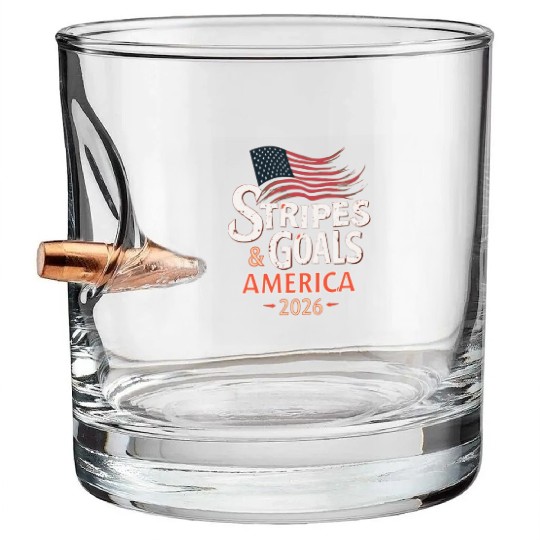 Stars, Stripes & Goals – USA Soccer World Cup 2026 Bullet Whiskey Glasses