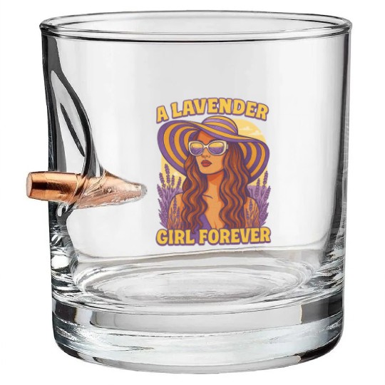 lavender girl Bullet Whiskey Glasses