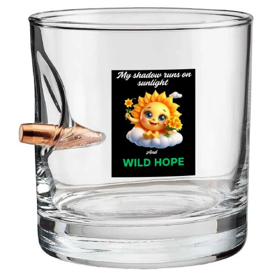 Sunflower Baby Cloud Inspirational Design Bullet Whiskey Glasses