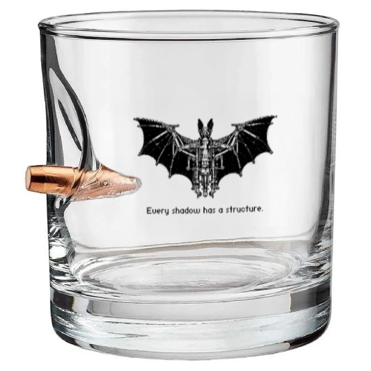 Cyberpunk Bat Circuit Design Bullet Whiskey Glasses