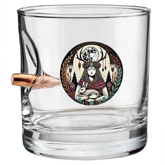 Celestial Dreamcatcher Mystic Illustration Bullet Whiskey Glasses