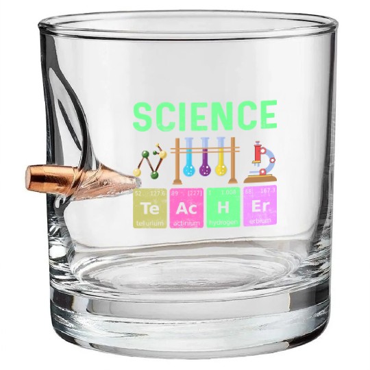 Scientific Chemistry Periodic Table Bullet Whiskey Glasses
