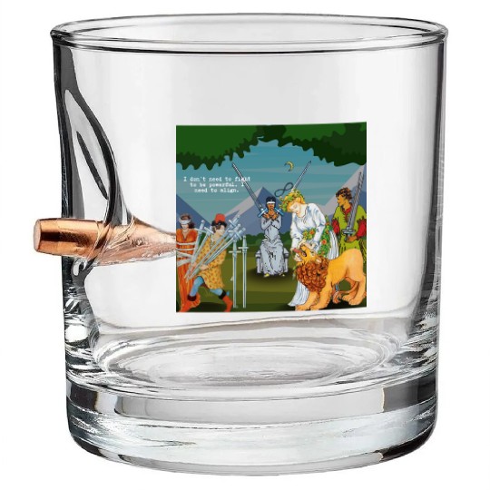 True Crime Tarot Gift Ideas Bullet Whiskey Glasses