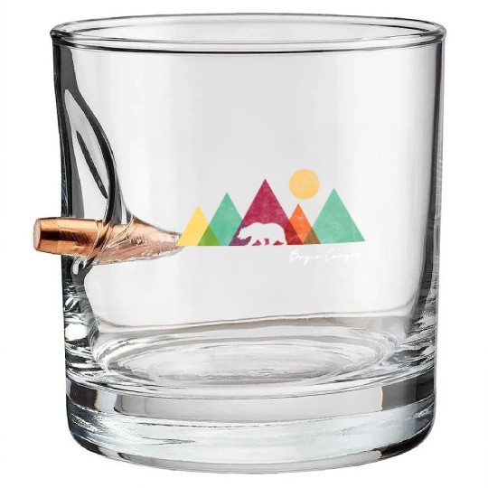 Bryce Canyon National Park Colorful Bear Mountains Bullet Whiskey Glasses