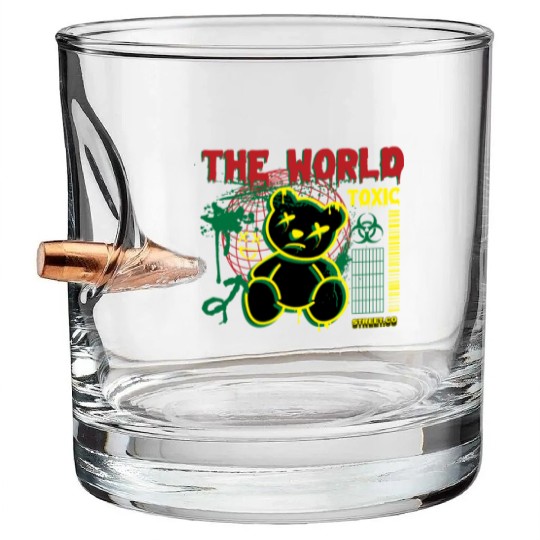 Toxic World Kawaii Bear Artwear Bullet Whiskey Glasses