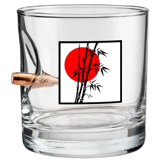 Japanese Bamboo Serenity Bullet Whiskey Glasses