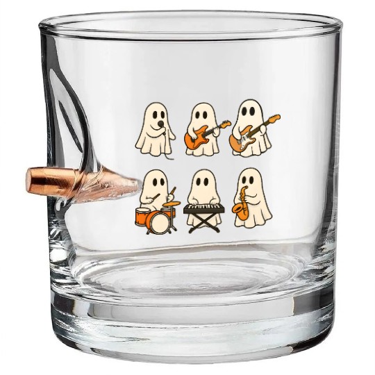 Ghost Band Musical Ensemble Bullet Whiskey Glasses