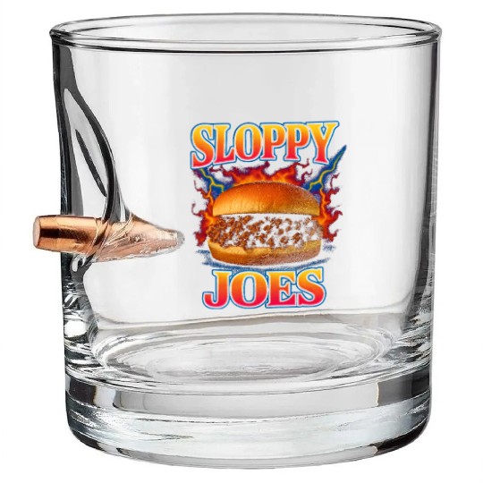 Sloppy Joes Favorite Food Funny Weird 90s Bullet Whiskey Glasses
