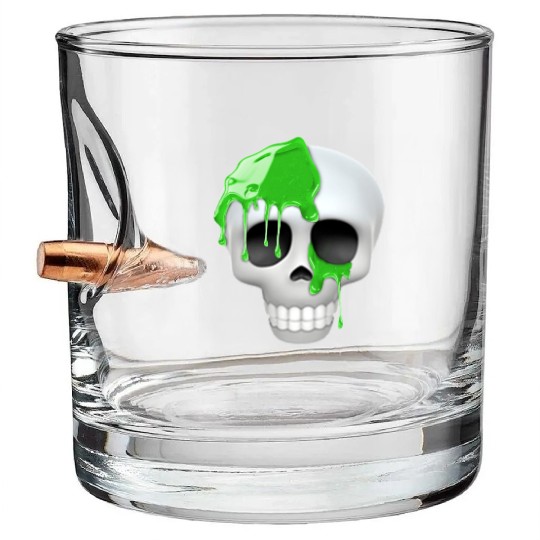 skull toxic emoticon Bullet Whiskey Glasses