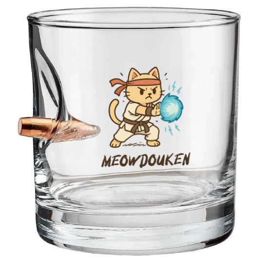Meowdouken Street Fighter Bullet Whiskey Glasses