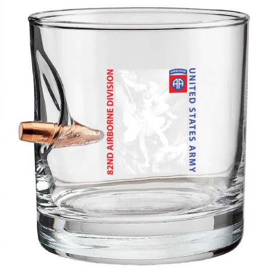 82nd Airborne - Saint Michael Bullet Whiskey Glasses