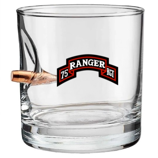 75th Ranger RGT Bullet Whiskey Glasses