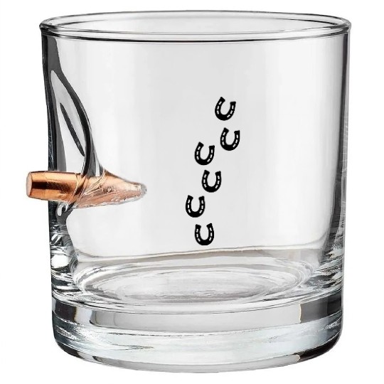 Horseshoe Track Bullet Whiskey Glasses