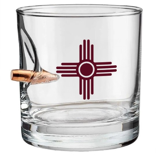 Zia Sun, Zia Pueblo, New Mexico, Sun Symbol, SVG, Bullet Whiskey Glasses