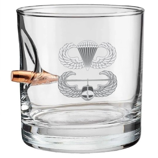 Airborne Air Assault Bullet Whiskey Glasses