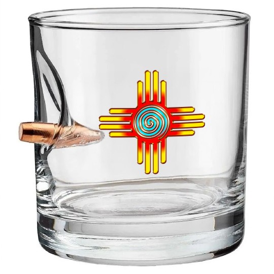 Zia Sun Spiral, Zia Pueblo, New Mexico I Bullet Whiskey Glasses