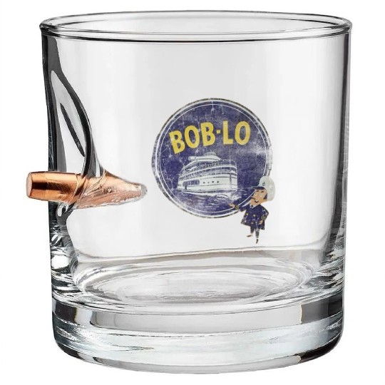 Vintage Retro Classic Cute Detroit Boblo Island Bullet Whiskey Glasses