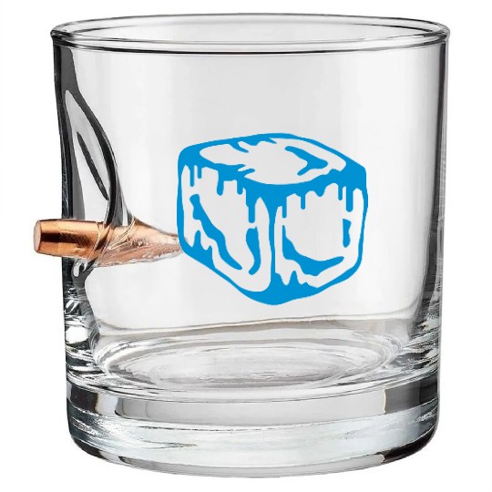 Ice Cube Design Bullet Whiskey Glasses