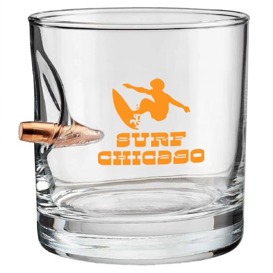 Surf Surfing Chicago Bullet Whiskey Glasses