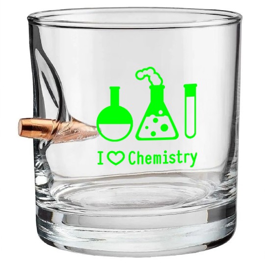 I Love Chemistry Bullet Whiskey Glasses