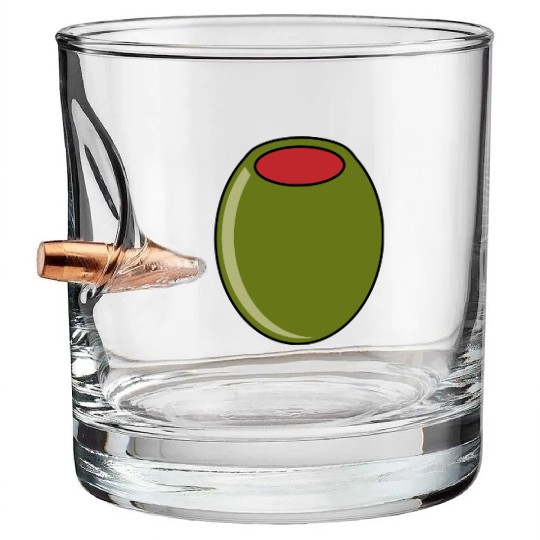 green olive Bullet Whiskey Glasses