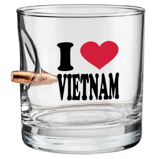 i love vietnam Bullet Whiskey Glasses