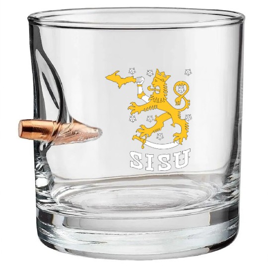 Sisu U.P. Upper Peninsula Yooper Bullet Whiskey Glasses Bullet Whiskey Glasses Bullet Whiskey Glasses
