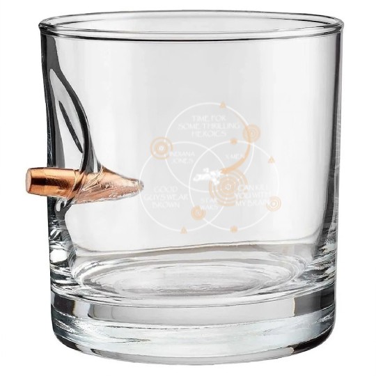 Firefly - Indiana Jones, X - men, Star wars Bullet Whiskey Glasses