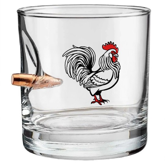 Cock witty bird Bullet Whiskey Glasses
