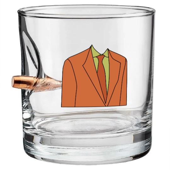 Orange Disco Suit Bullet Whiskey Glasses