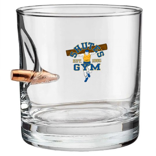 Shute's Gym Bullet Whiskey Glasses