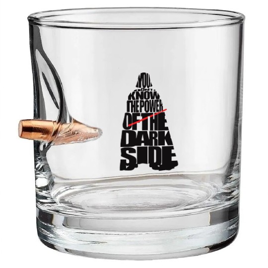 Cool Star Wars Darth Vader typography Bullet Whiskey Glasses